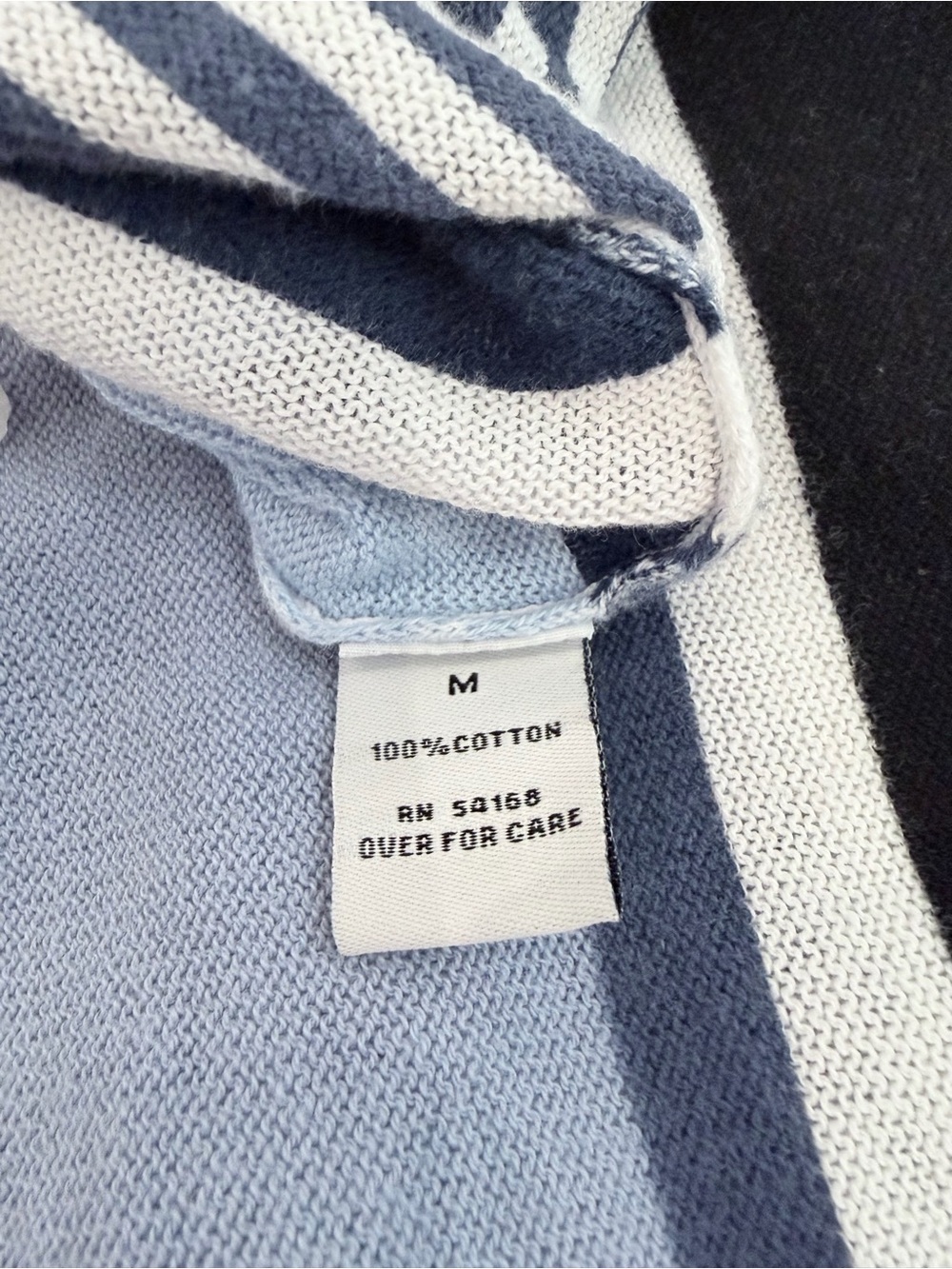 Elliott Lauren Lightweight Sweater Slouchy Blue Stripe 100% Cotton - M - Picture 5 of 11